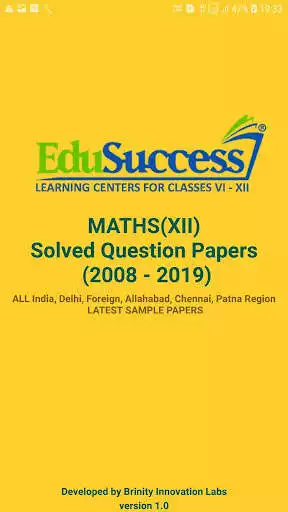 Jouez à Maths(XII) - CBSE 10 Year Solved Papers [2008-19] et profitez de Maths(XII) - CBSE 10 Year Solved Papers [2008-19] avec UptoPlay
